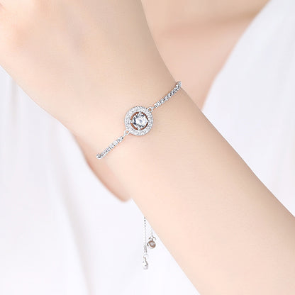 Zilveren armband met diamantjes