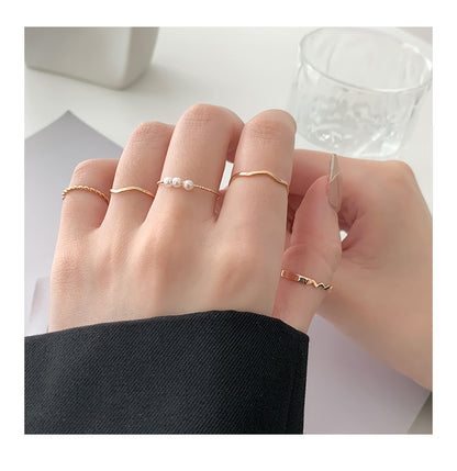 Smalle Gouden/Zilveren ringen set